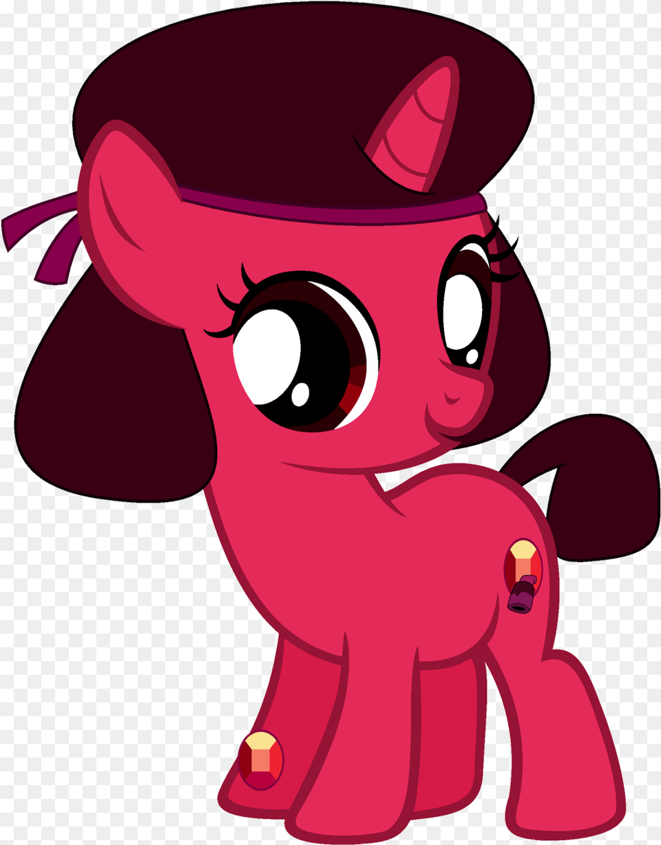Ponified Pony Ruby Safe Simple Background Steven Universe Ruby Pony, Cartoon, Baby, Person Png Image