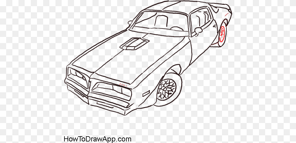Pontiac Firebird Drawing Line Art Car Clip Car Pontiac Firebird Drawing, Device, Grass, Lawn, Lawn Mower Free Png Download