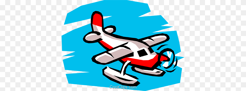 Pontoon Plane Royalty Vector Clip Art Illustration, Aircraft, Transportation, Vehicle, Airplane Free Png Download