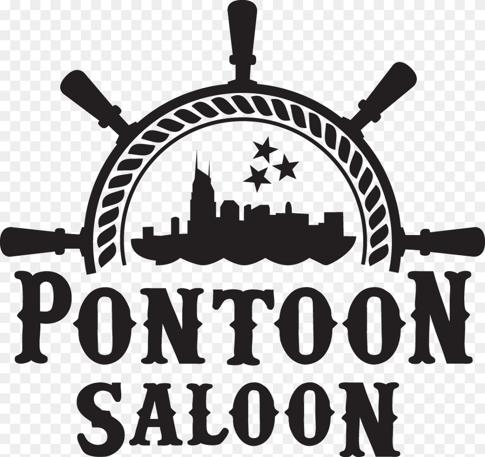 Pontoon Saloon, Logo, Person, Bulldozer, Machine Png Image
