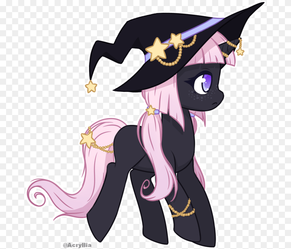 Pony Adopt Halloween Day 19 Witch By Acrylliav Mlp Witch Pony, People, Person, Book, Comics Free Png Download