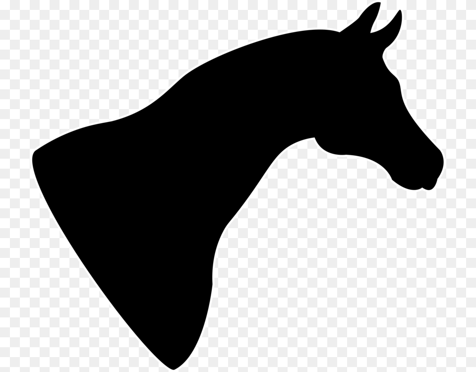 Pony Arabian Horse Horse Head Mask Animal Silhouettes, Silhouette, Stencil, Kangaroo, Mammal Free Png Download