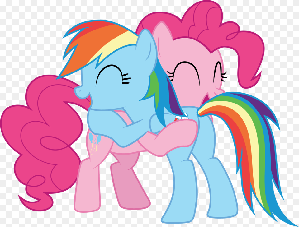 Pony Clipart Pinkie Pie Pinkie Pie Hug Rainbow Dash, Art, Graphics, Baby, Person Free Png