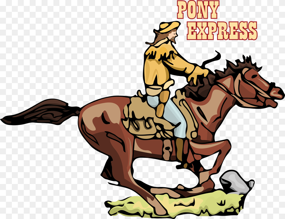 Pony Express, Horse, Animal, Person, Equestrian Free Png Download
