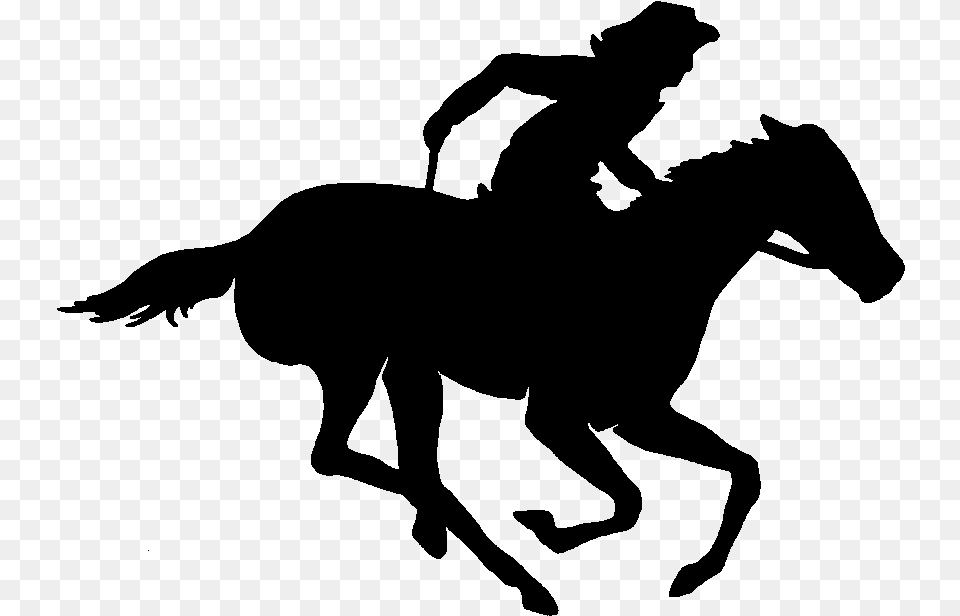 Pony Express Graphic Horse Race Silhouette, Gray Png Image