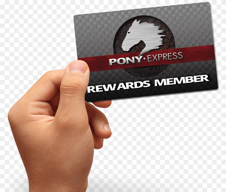 Pony Express Stores Hand Holding Ticket, Text, Body Part, Finger, Paper Free Png