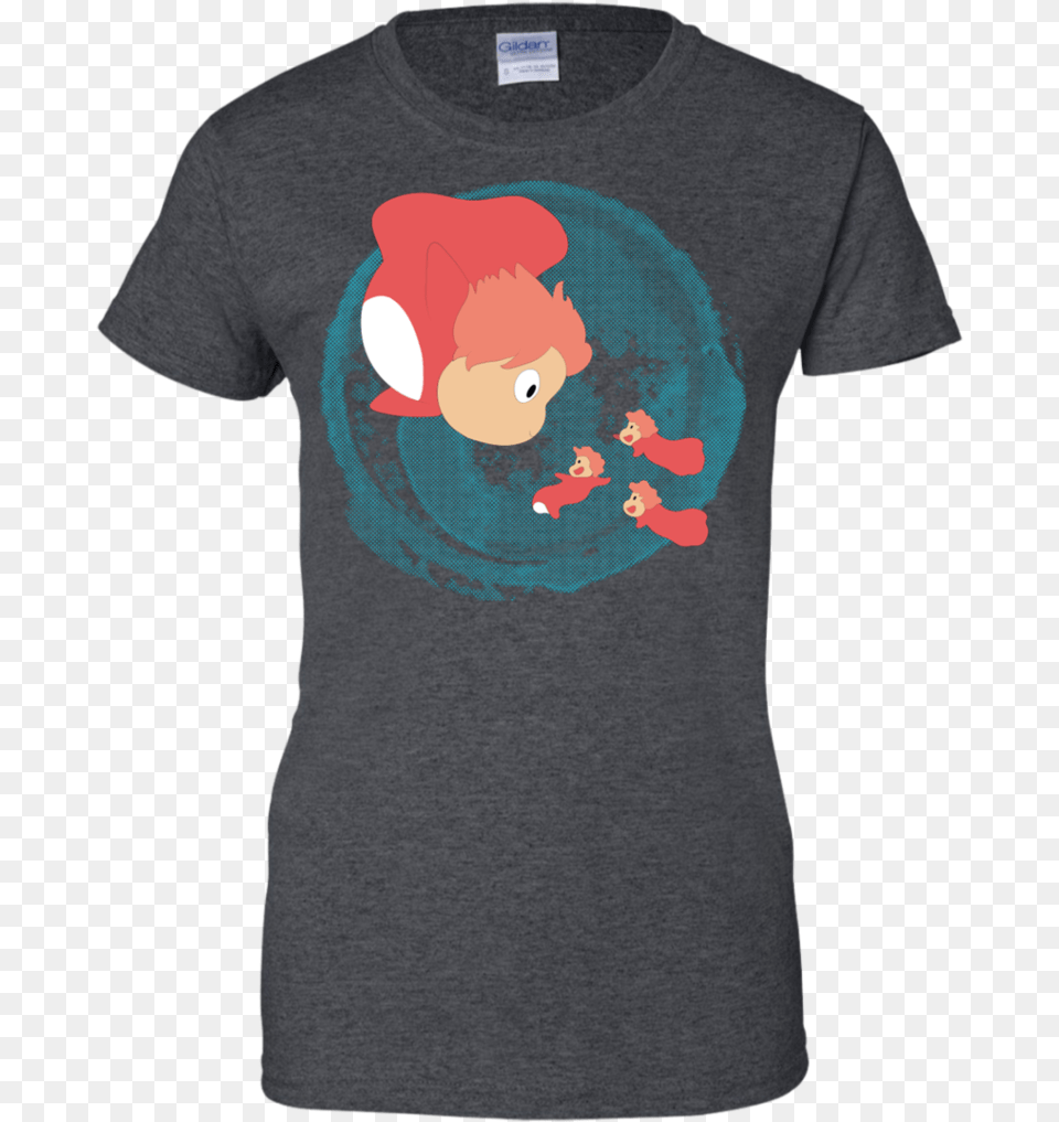 Ponyo And Her Sisters Studio Ghibli T Shirt Amp Hoodie T Shirt, Clothing, T-shirt, Adult, Male Png Image