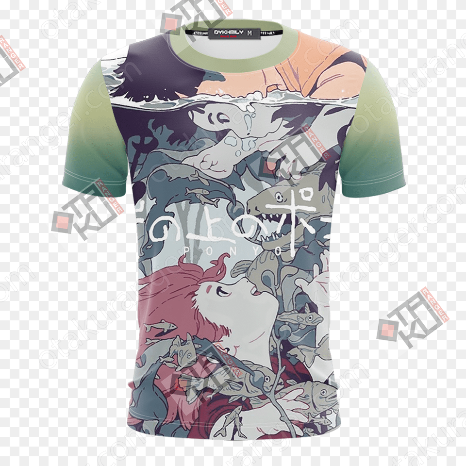 Ponyo And Sosuke Unisex 3d T Shirt Ponyo T Shirt, Clothing, T-shirt, Person, Face Png
