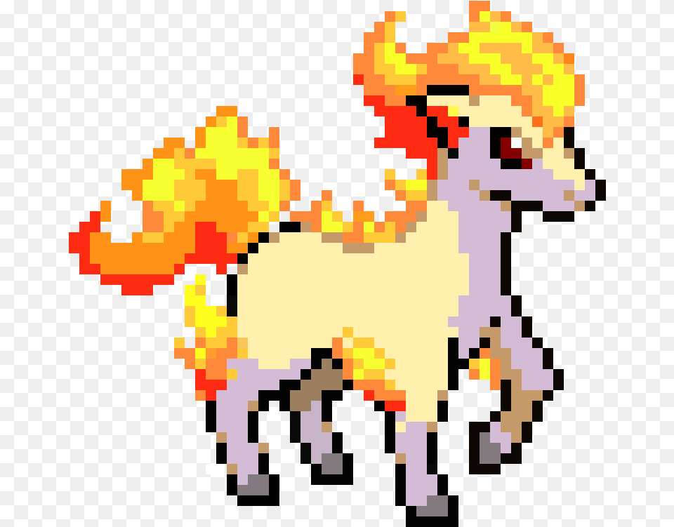 Ponyta Pixel Art Grid Clipart Pixel Art Pokemon, Person, Animal, Canine, Chihuahua Free Transparent Png