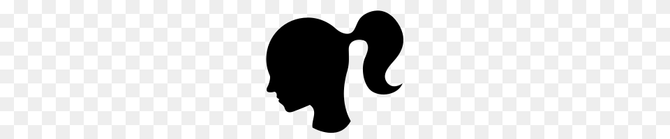 Ponytail Icons Noun Project, Gray Png Image