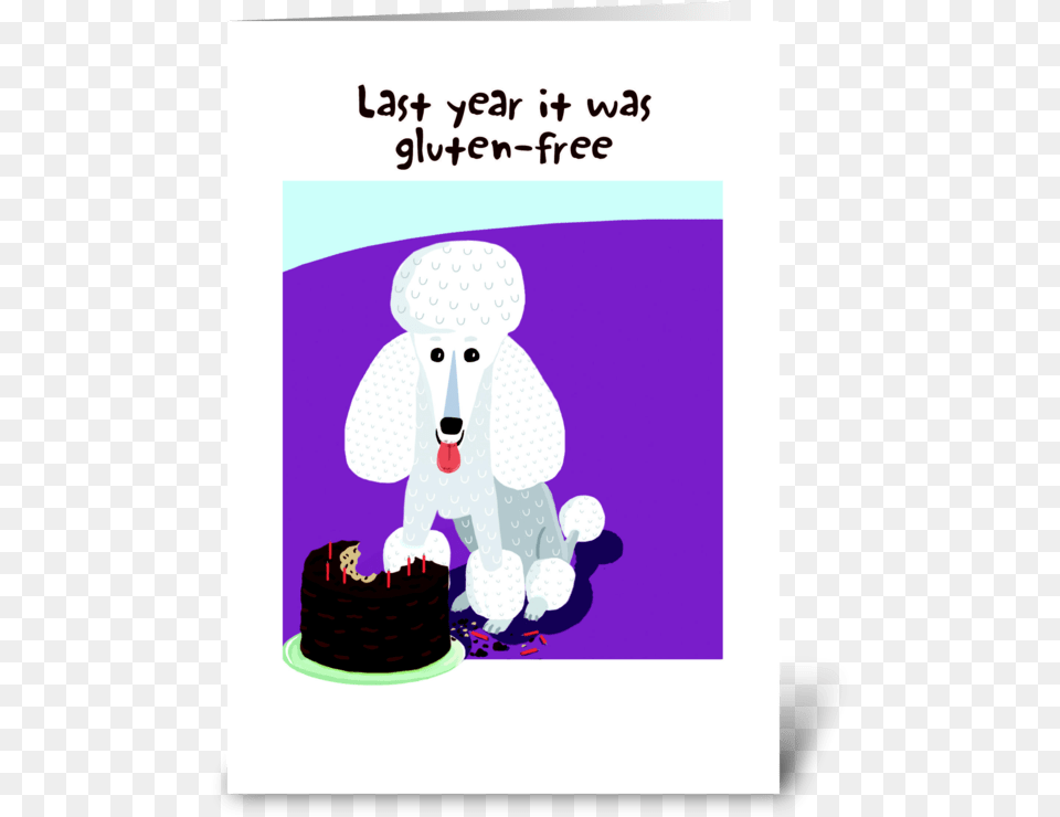 Poodle Birthday Cake Greeting Card Standard Poodle, People, Person, Birthday Cake, Cream Free Transparent Png