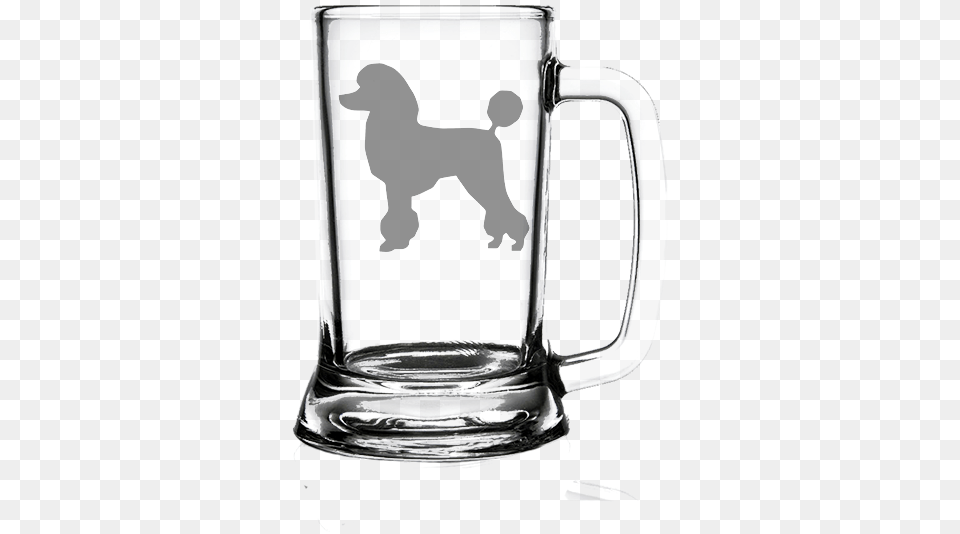 Poodle Dog 16oz Happy Birthday Beer Glass, Cup, Stein, Beverage, Alcohol Png