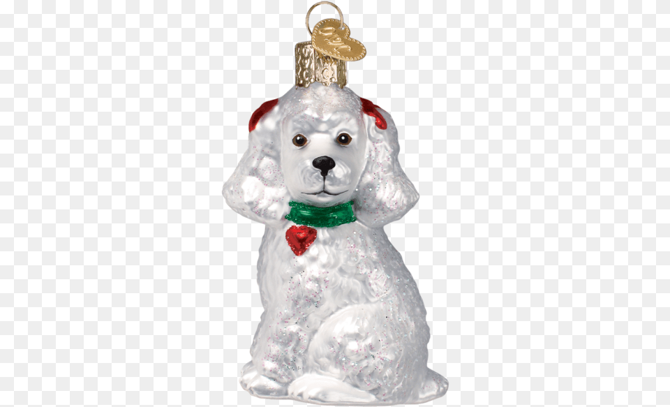 Poodle Dog White Glass Ornament Old World Christmas Poodle Ornament Christmas, Nature, Outdoors, Winter, Snow Free Png Download
