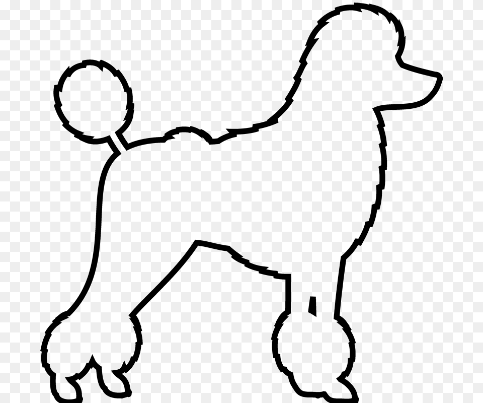 Poodle Rubber Stamp Poodle Outline, Animal, Canine, Dog, Mammal Png