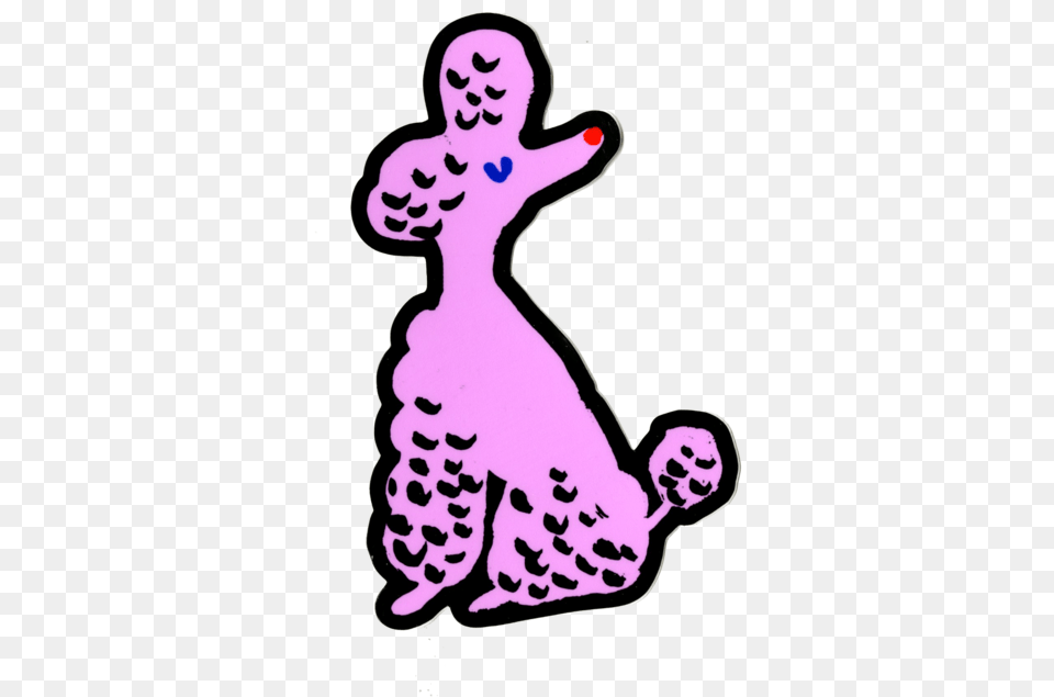 Poodle Sticker, Purple, Baby, Person, Face Free Png