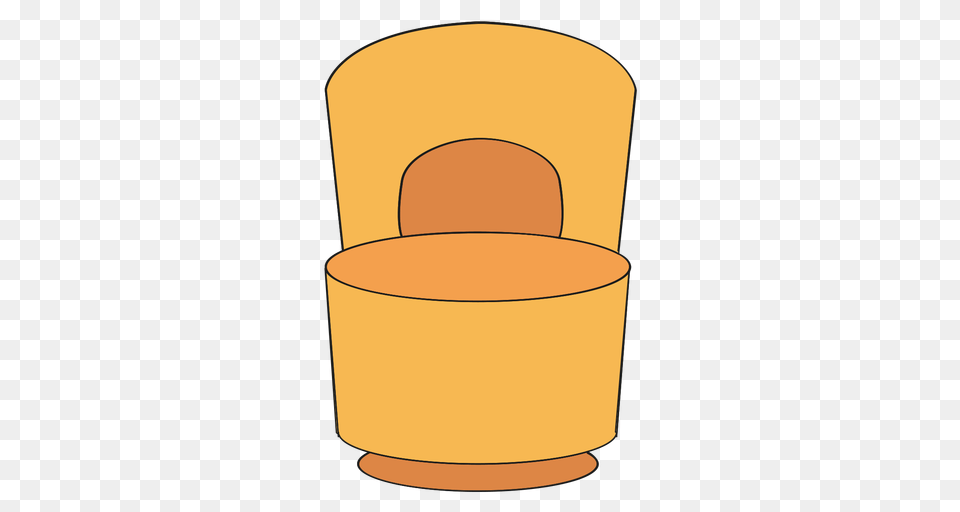 Poof Chair With Back Cartoon, Cylinder Free Png