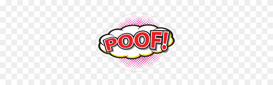 Poof Comic Sticker, Food, Ketchup, Logo Free Transparent Png