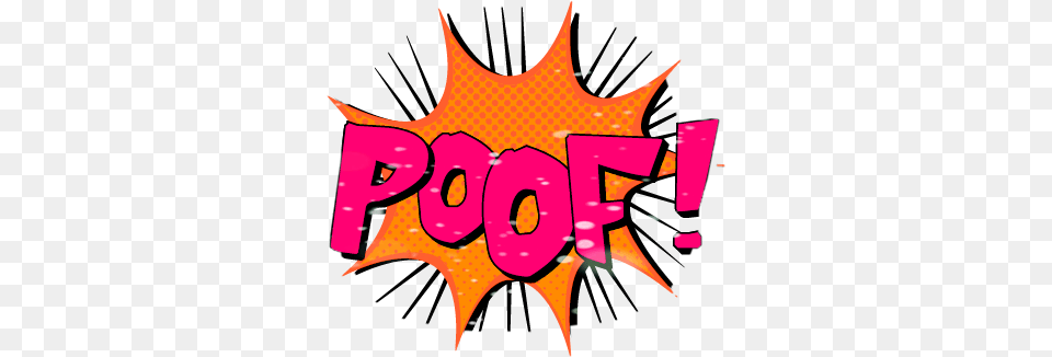 Poof Poof Comic Comics Art Sticker, Logo, Graphics Png Image