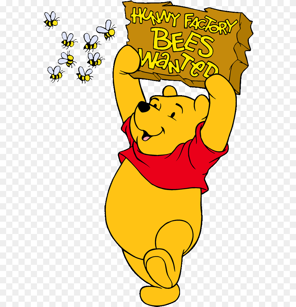 Pooh Bear And Bees, Baby, Person, Cartoon, Face Png