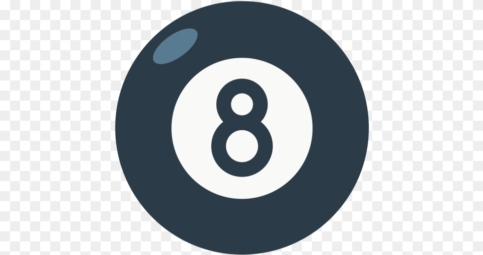 Pool 8 Ball Emoji Circle, Number, Symbol, Text, Disk Png Image