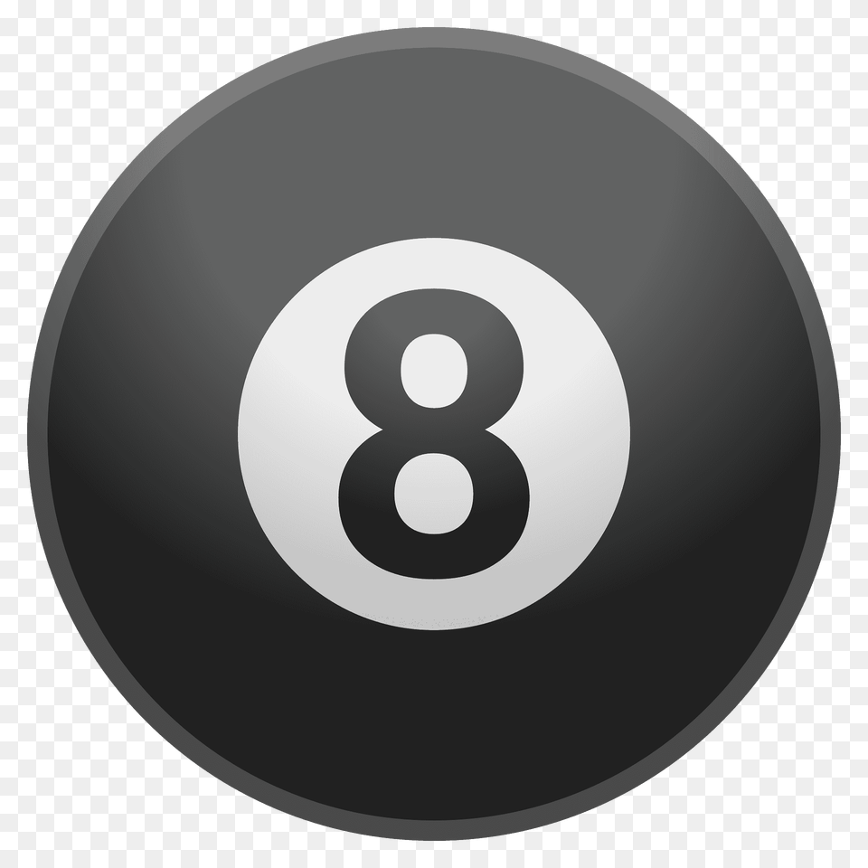 Pool 8 Ball Emoji Clipart, Number, Symbol, Text, Disk Free Png Download