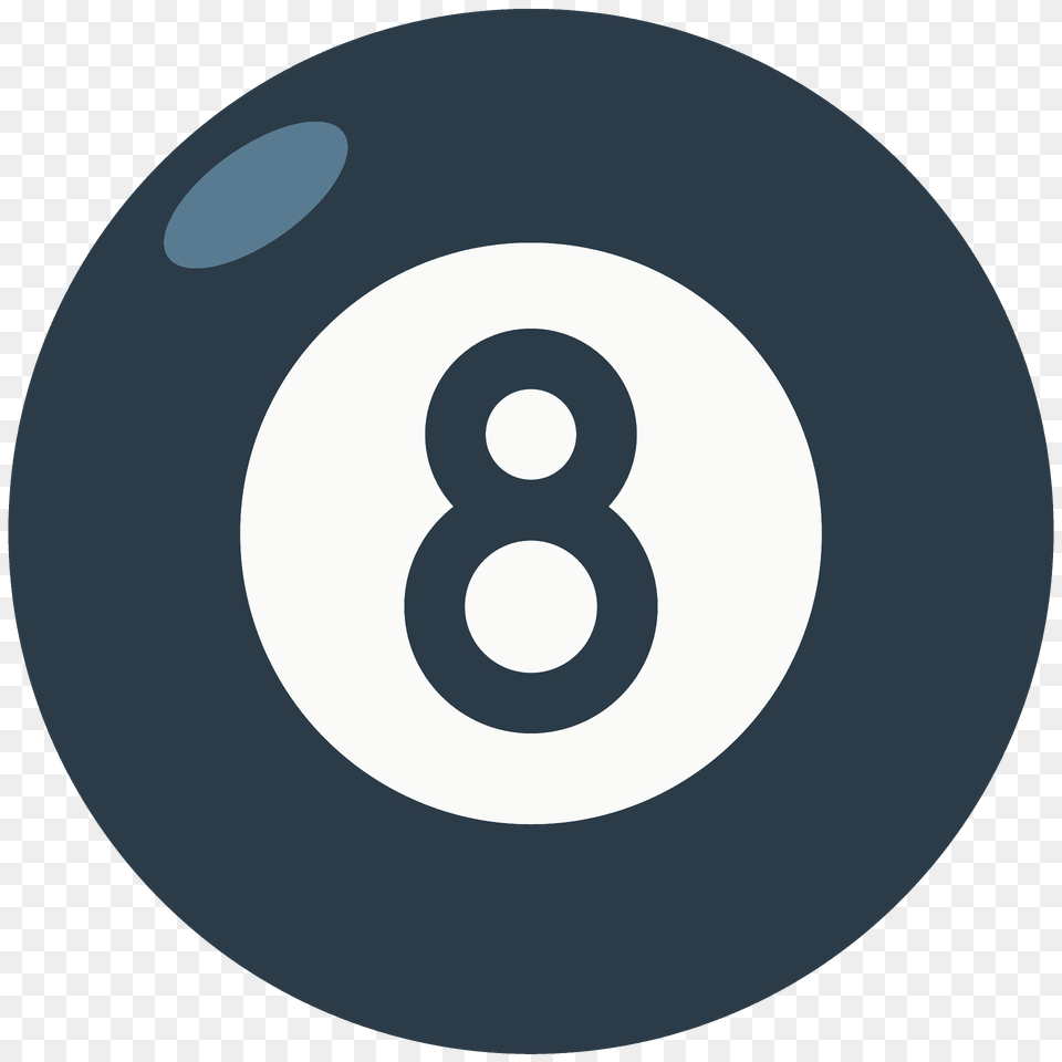 Pool 8 Ball Emoji Clipart, Number, Symbol, Text, Disk Free Transparent Png