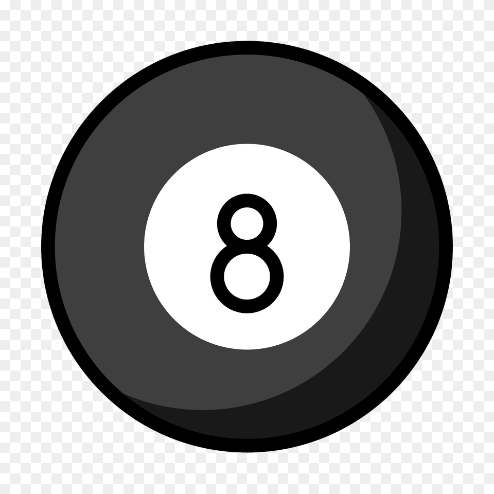 Pool 8 Ball Emoji Clipart, Number, Symbol, Text, Disk Free Png