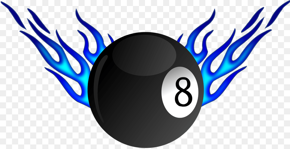 Pool 8 Eight Fire Black Blue Beenart Draw A Cool Heart, Sphere, Dynamite, Weapon Free Transparent Png