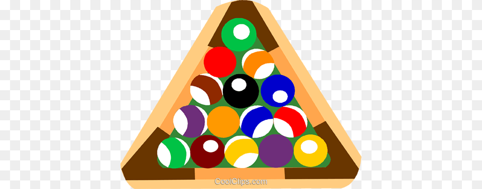 Pool Balls Royalty Free Vector Clip Art Illustration, Triangle, Food, Sweets Png