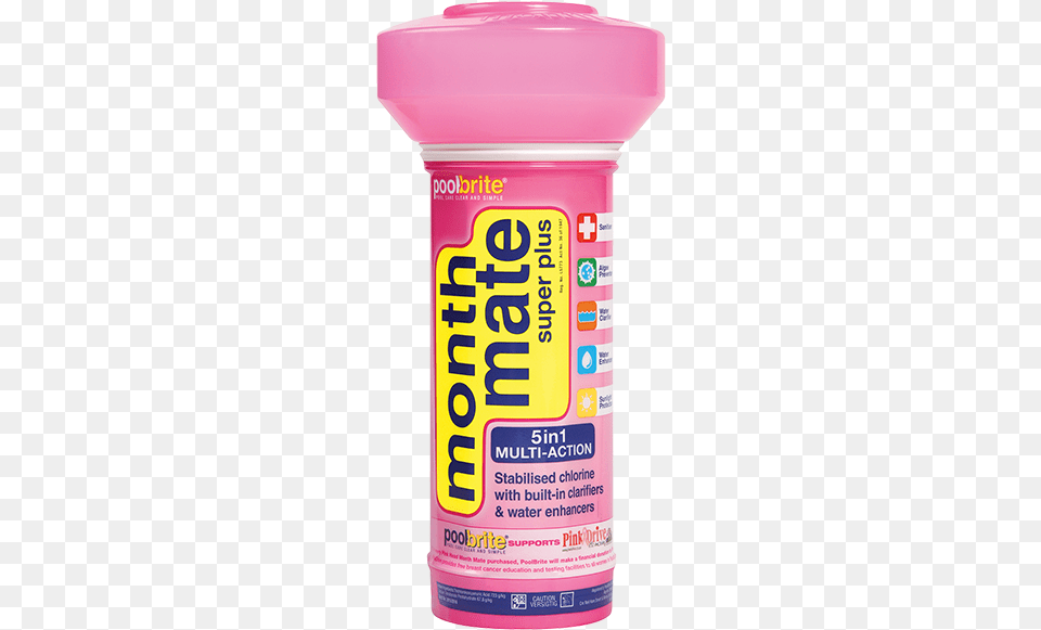 Pool Brite Month Mate, Bottle, Shaker, Gum, Cosmetics Png Image