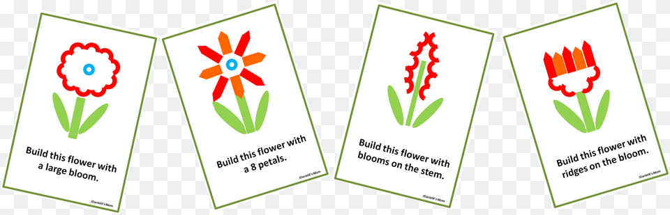 Pool Noodle Flowers Building Challenge Cards Sign, Advertisement, Envelope, Greeting Card, Mail Png Image