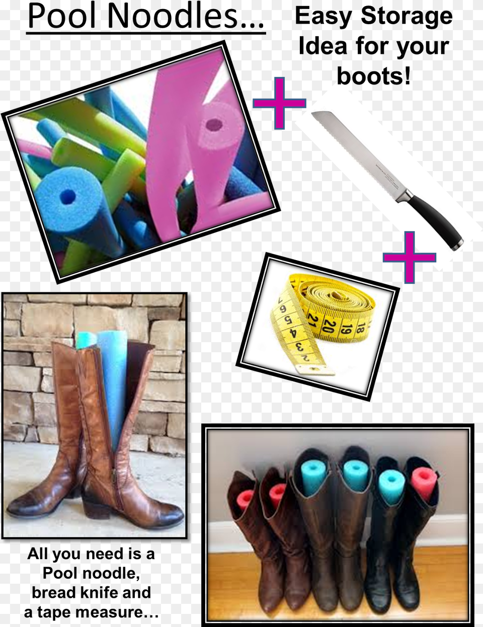 Pool Noodles Are Not Just For Pools Pool Noodles, Tape, Boot, Clothing, Footwear Free Transparent Png