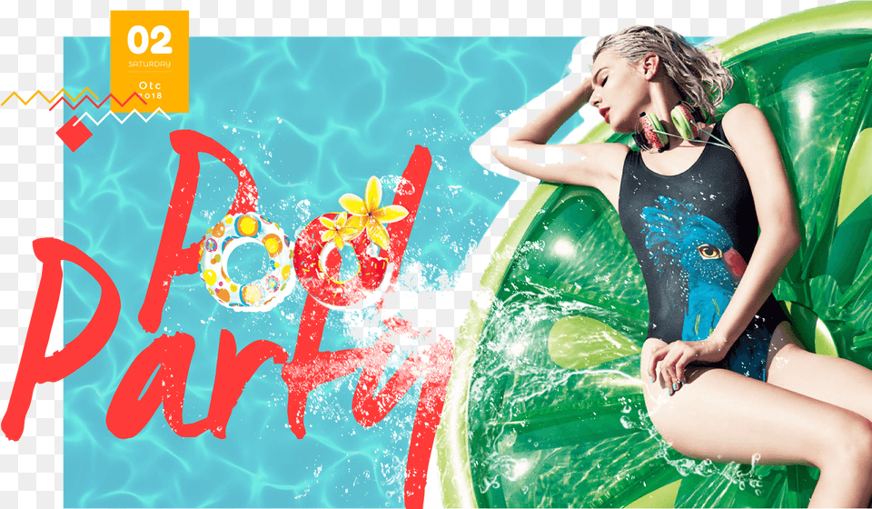 Pool Party Countdown Girl, Summer, Adult, Person, Female Free Png