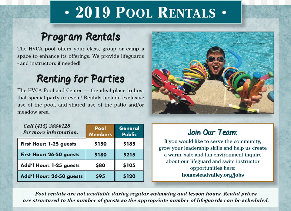 Pool Rental Rate Sheet, Advertisement, Poster, Sweets, Food Free Png Download