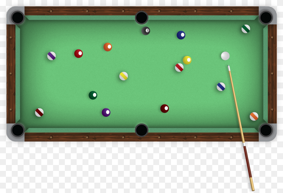 Pool Table Top View Pool Table Top, Ball, Tennis Ball, Furniture, Indoors Free Png