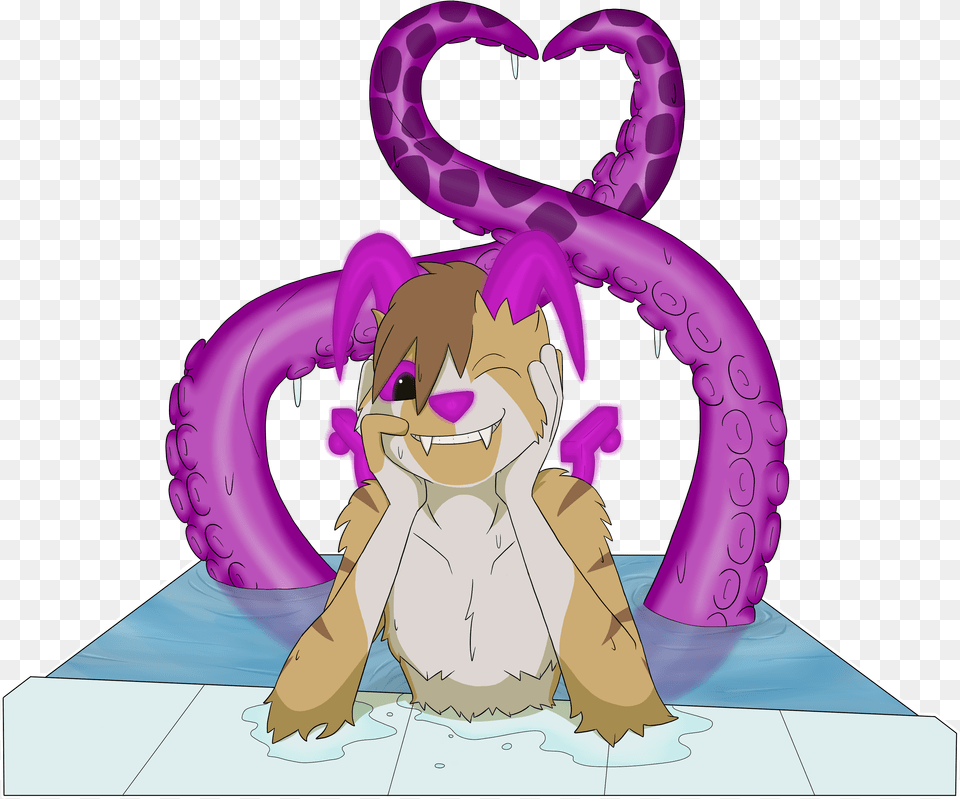 Poolside Tentacles U2014 Weasyl Illustration, Book, Comics, Publication, Purple Free Transparent Png