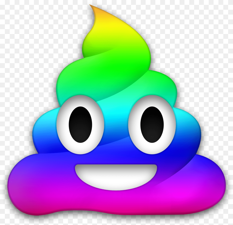 Poop Emoji Free Download Rainbow Poop Emoji, Lighting, Disk Png