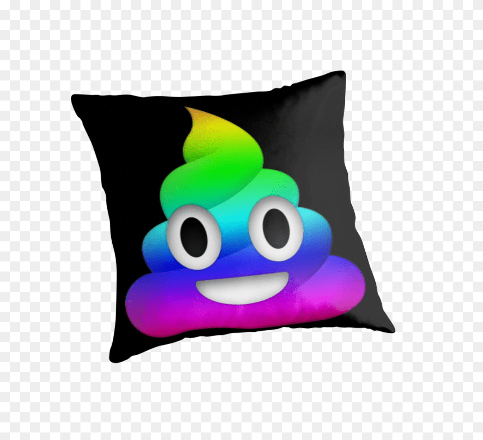 Poop Emoji Throw Pillow, Art, Graphics, Purple, Toy Free Transparent Png