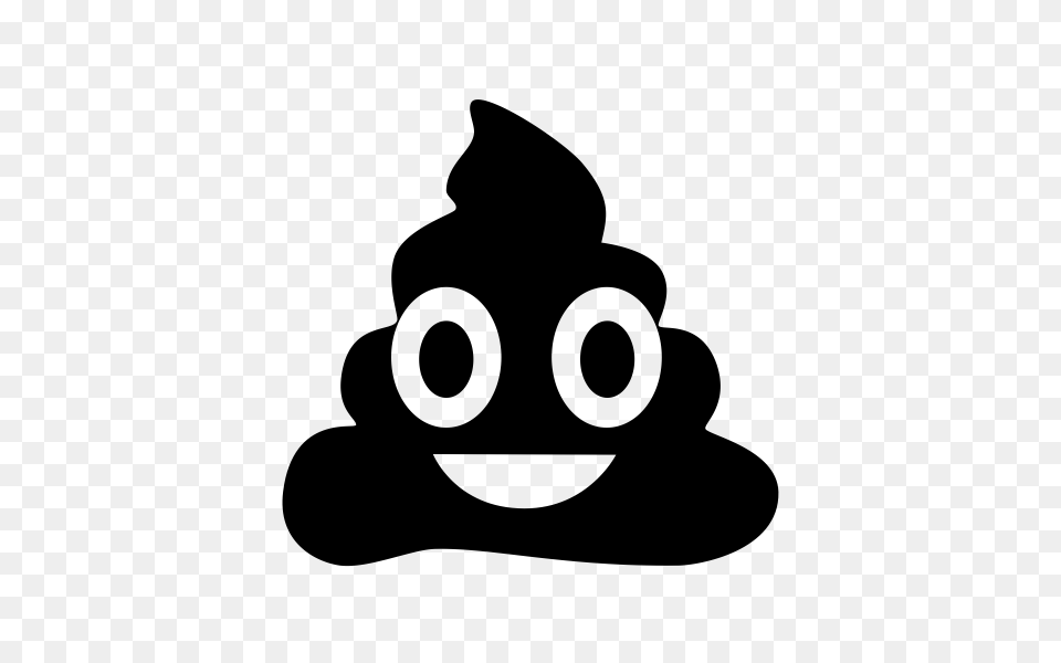 Poop Emoji Pictures, Gray Free Transparent Png