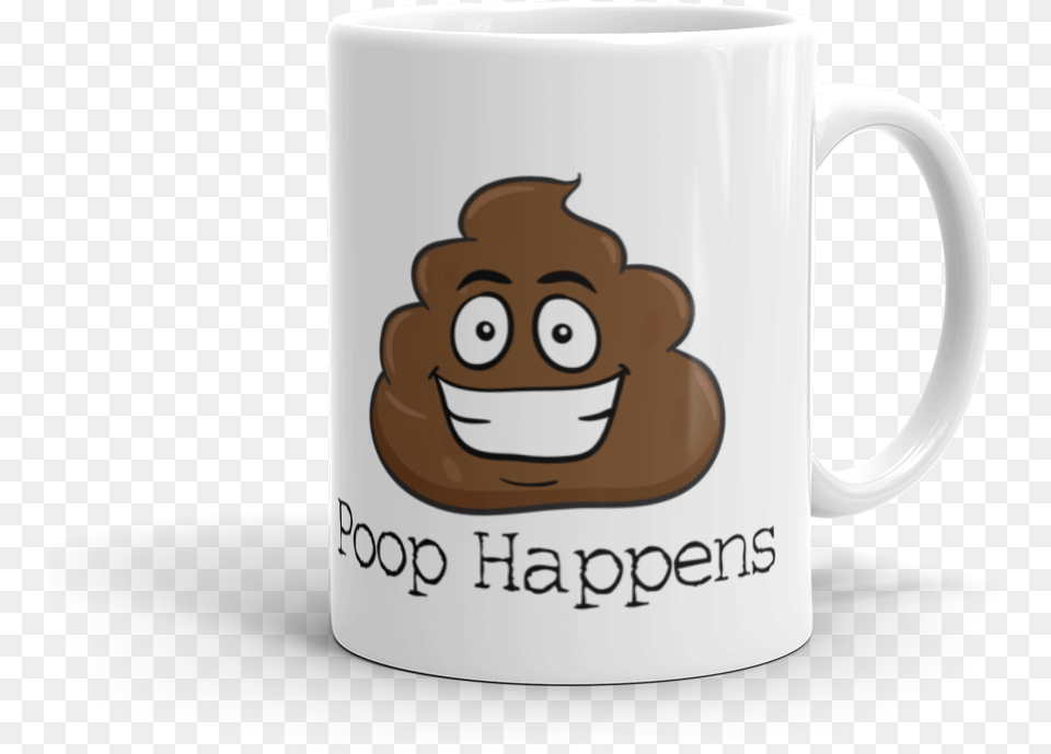 Poop Happens Poop Emoji Ceramic Mug Emoji Poop Greeting Cards, Cup, Beverage, Coffee, Coffee Cup Free Transparent Png