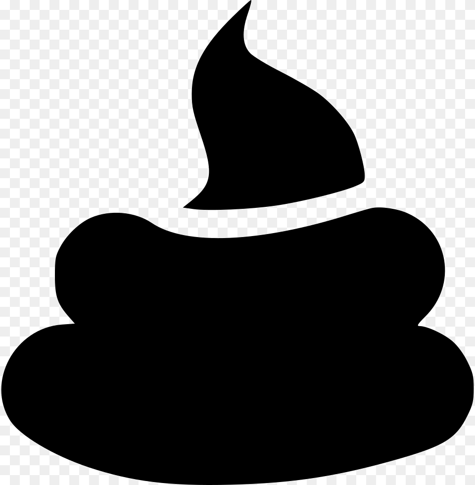 Poop Icon Download, Silhouette, Stencil Png Image