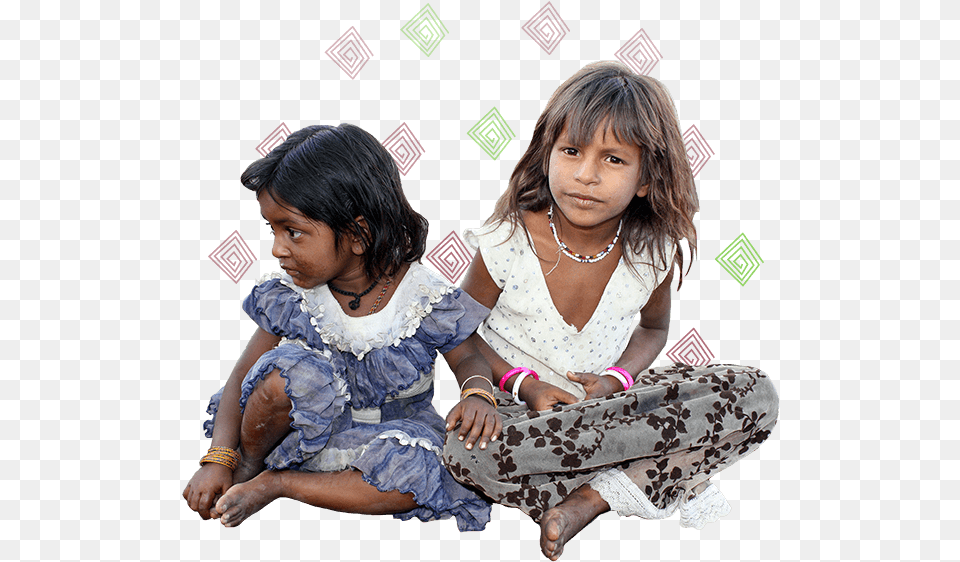 Poor Girl Sitting Indian People, Child, Person, Female, Body Part Png