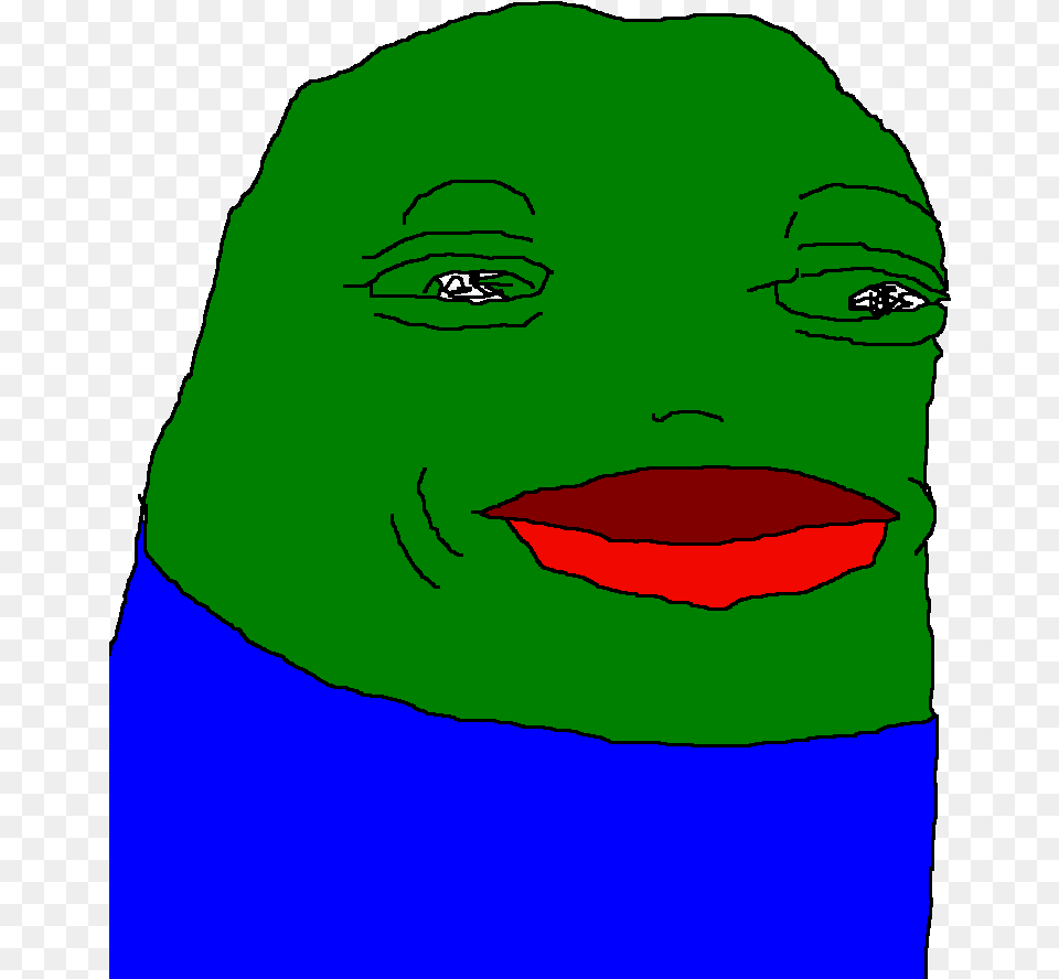 Poorly Drawn Pepe, Face, Head, Person, Green Free Transparent Png