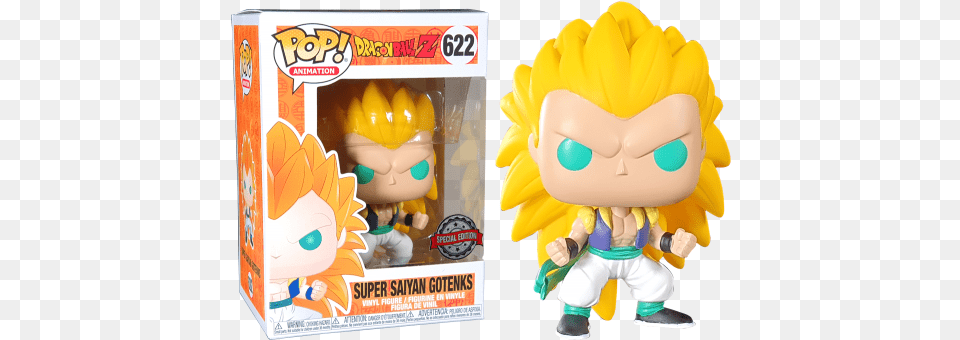 Pop Animation Dragon Ball Z Super Saiyan Gotenks Exclusive Super Saiyan 3 Gotenks Pop, Baby, Person, Toy, Doll Free Png Download