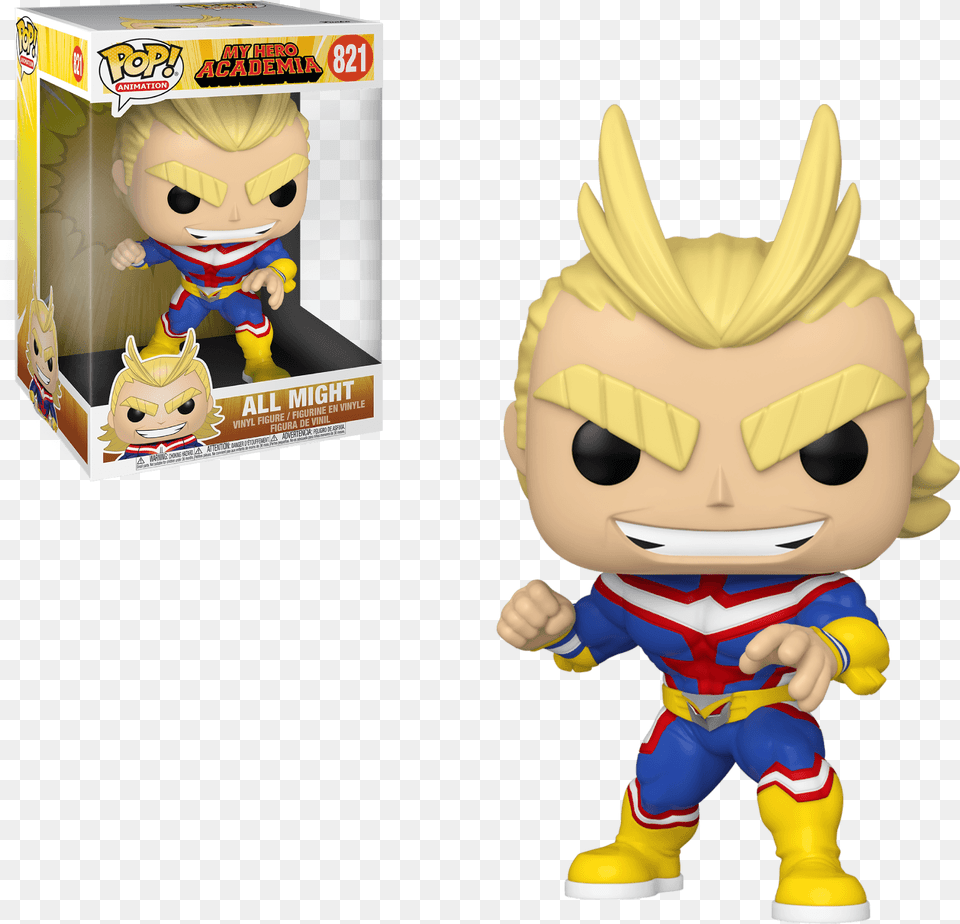 Pop Animation My Hero Academia 821 All Might 10inch Super Sized 10 Inch All Might Funko, Baby, Person, Toy, Face Png