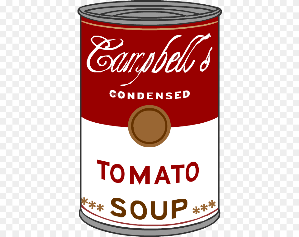 Pop Art Campbell39s Tomato Soup, Tin, Can, Aluminium, Canned Goods Png Image