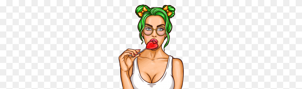 Pop Art Girl Transparent Image, Adult, Sweets, Person, Woman Free Png Download