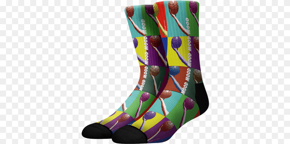 Pop Art Mood Hc Socks Socks Sock, Clothing, Hosiery, Ball, Basketball Png Image