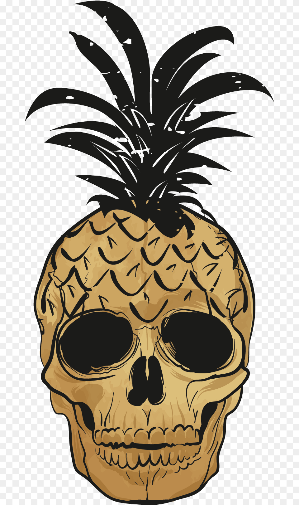 Pop Art Pineapple Wall Sticker Pineapple Skull, Produce, Food, Plant, Fruit Png Image