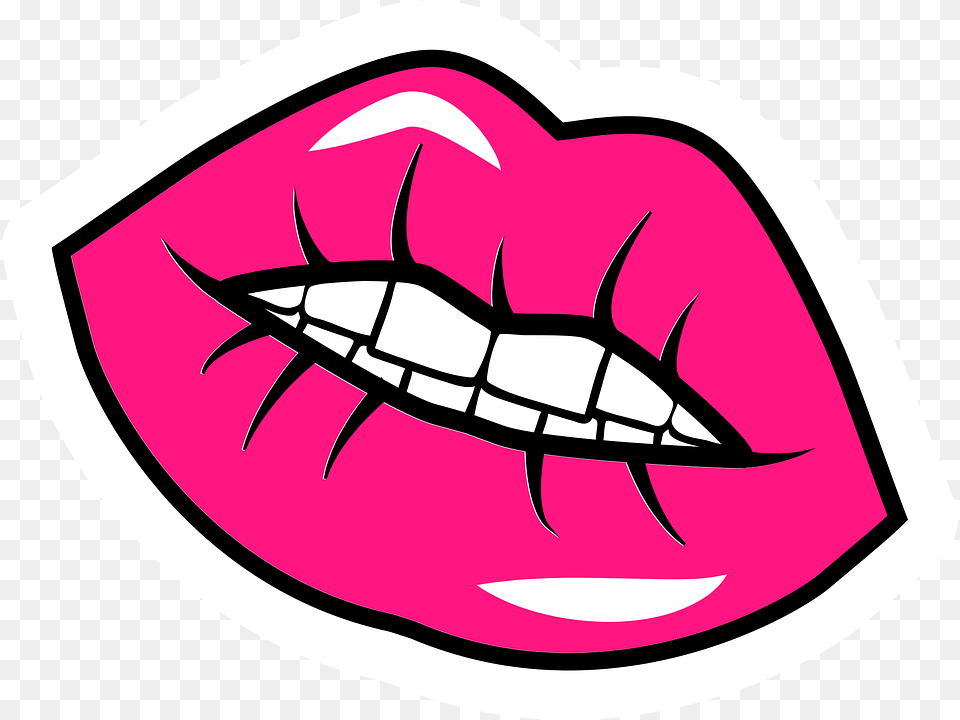Pop Art Pink Lips, Mouth, Body Part, Person, Teeth Png